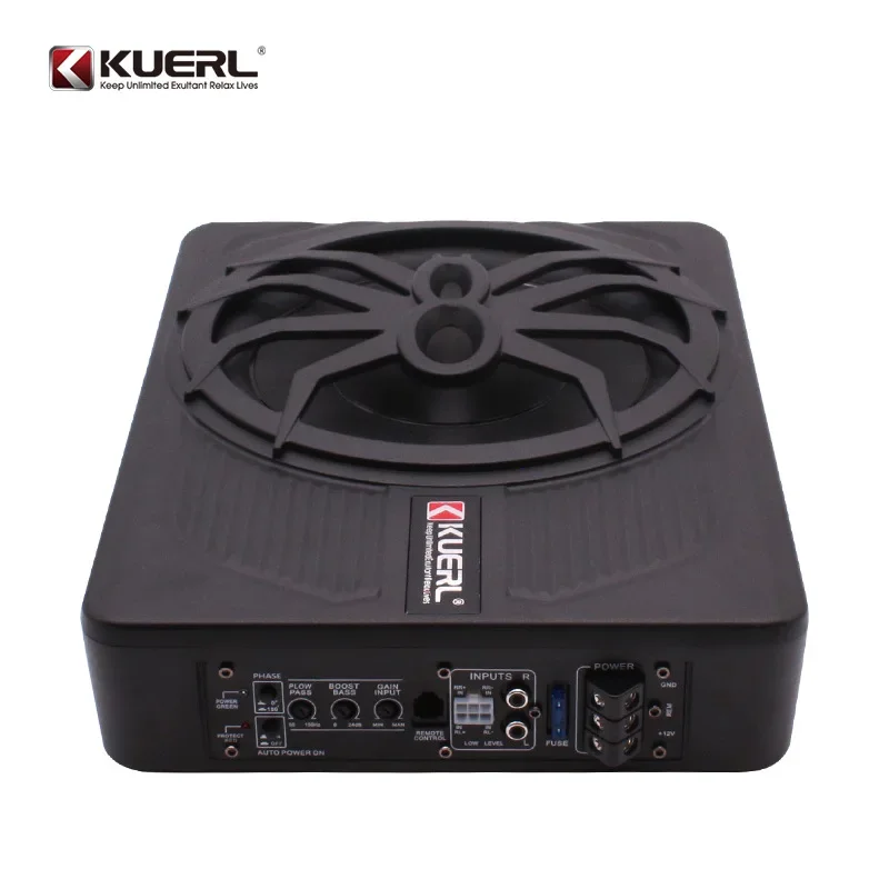 Durable Durable 12V Car audio modification 10 inch active high-power pure bass car ultra-thin subwoofer under the seat 800W