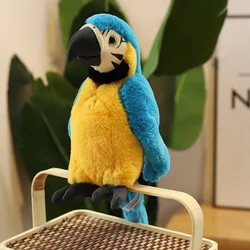 1pc 25CM Lifelike Parrot  Plush Toys Soft Cute Wild Animals Stuffed Doll Soft Bird Toys Children Kids Gift Home Decor