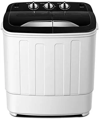 Washing Machine TG23 - Twin Tub Washer Machine with 7.9lbs Wash and 4.4lbs Spin Cycle Compartments by Think Gizmos