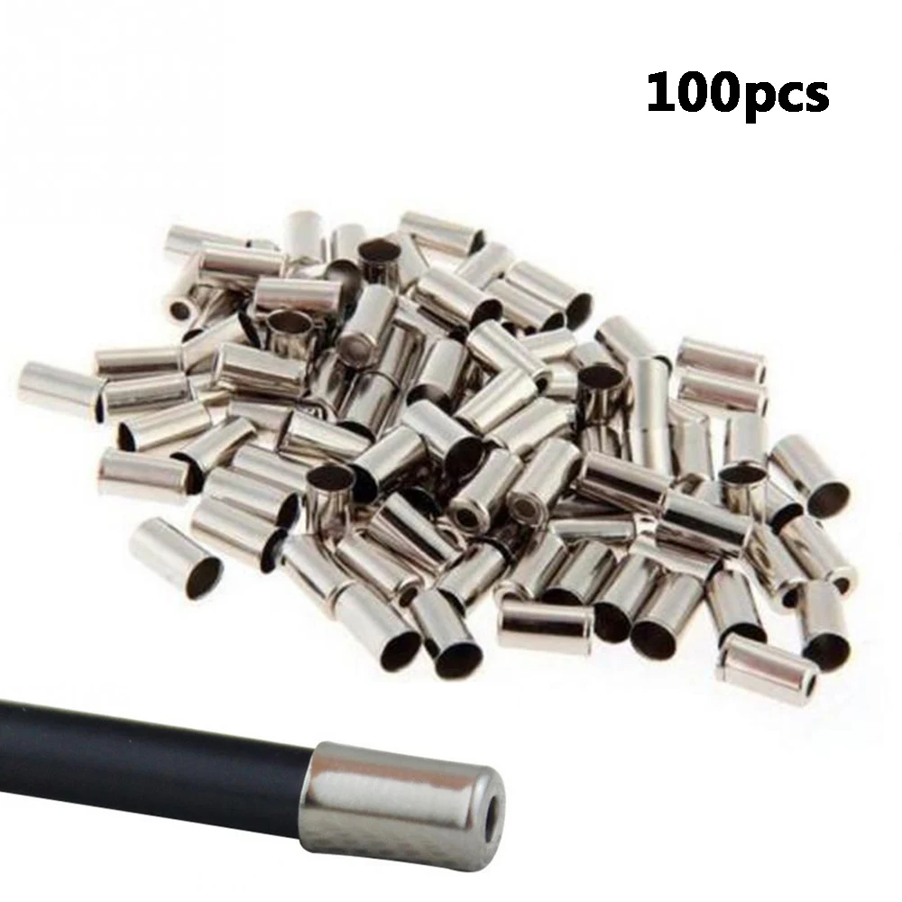 

100PCS Metal Shifter Derailleur Mountain Bike Riding Parts Cord End Covers Cable Caps Cycling Accessories Brake Line Cap
