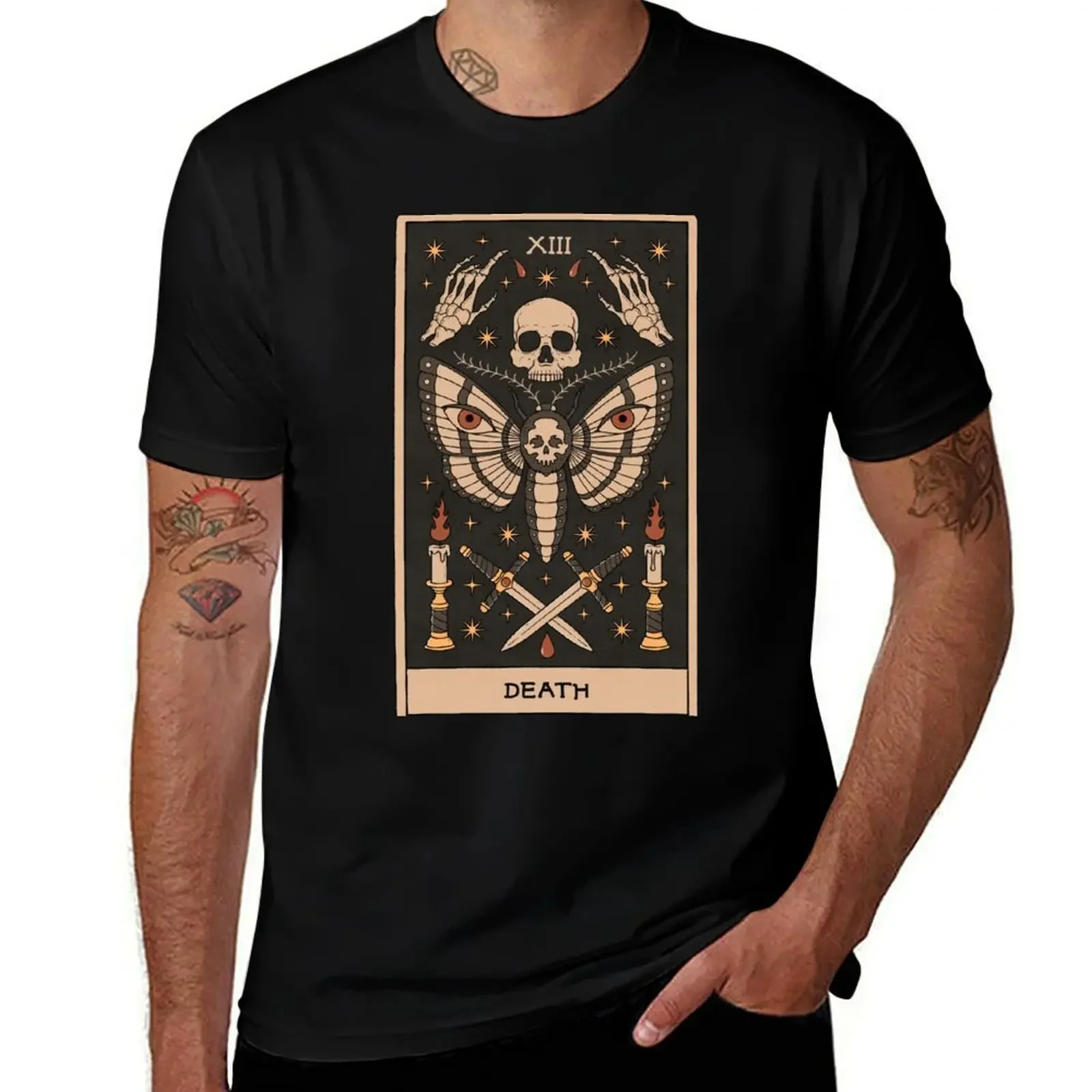 

Death - Moth Tarot T-Shirt vintage t shirts oversize t-shirts man custom t shirt Funny t-shirts clothes for men