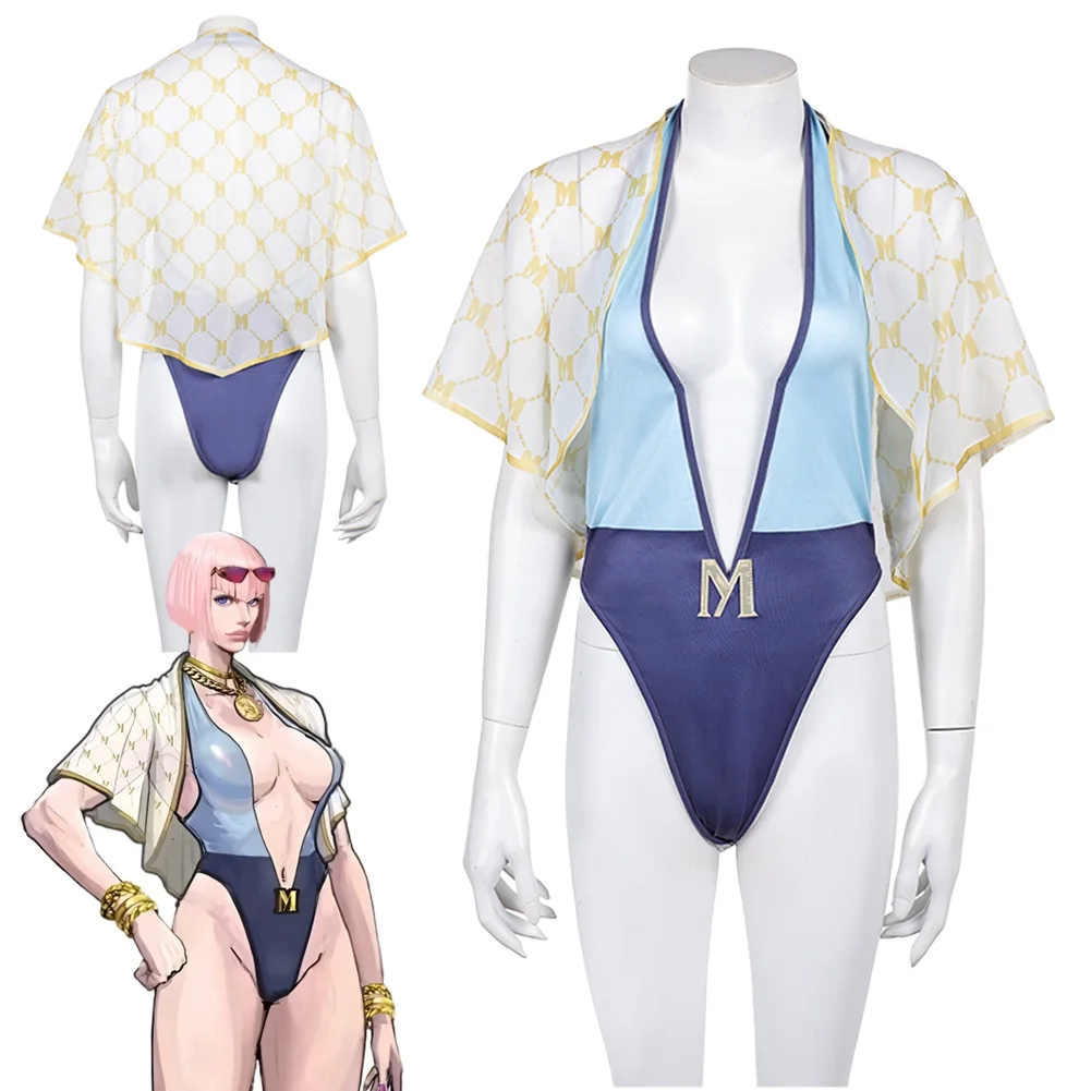 

SF6 Manon Косплей Фэнтези Летний сексуальный купальник Аниме Истребитель Костюм Маскировка Взрослых женщин Ролевая игра Фантазия Вечерние наряды