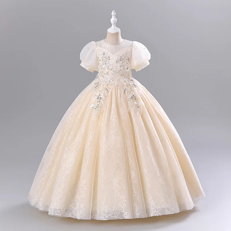 

Детские платья для подростков от 3 до 10 лет для девочек, одежда для дня рождения, фестиваля, свадебной вечеринки, высококачественное платье принцессы с вышивкой и цветком