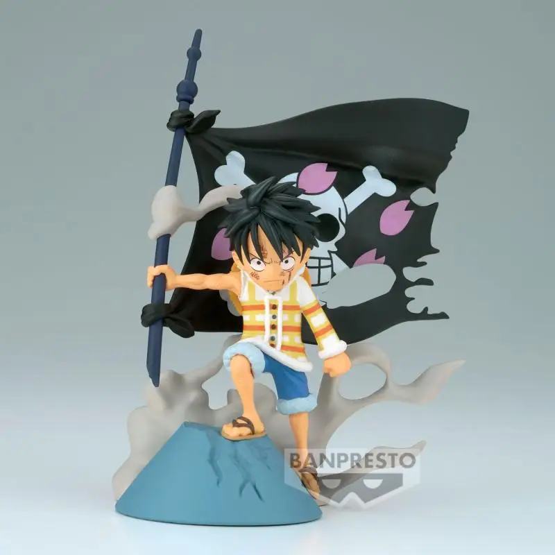 In Stock Bandai BANPRESTO World Collectable Figure Log Stories One Piece Monkey D. Luffy Anime Action Toy Gift Model Hobby