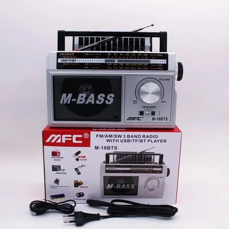 Heißer Verkauf Retro Tragbare Multiband Radio Klassische FM AM SW BT USB TF Taschenlampe Licht Integrierte Bluetooth Lautsprecher Hause MP3 Wiedergabe