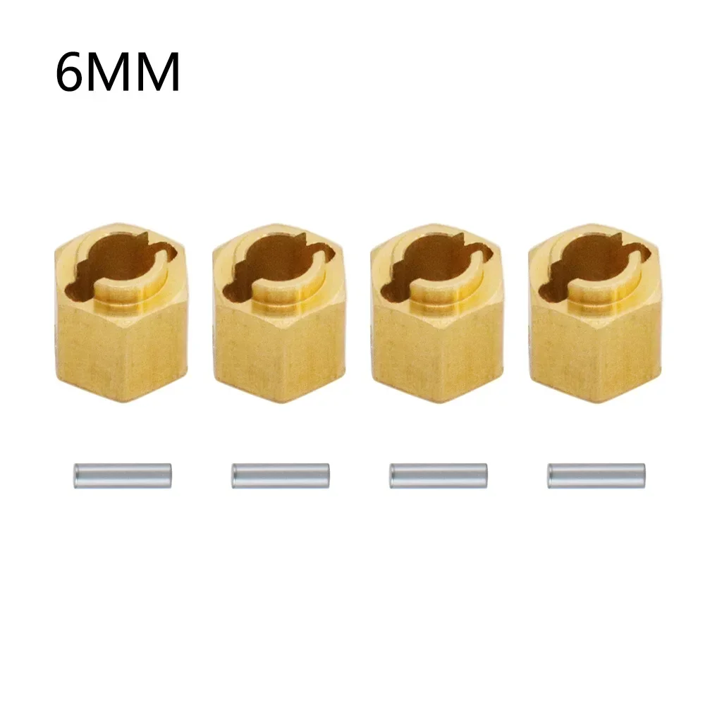 7mm Brass Wheel Hex Hub Extenders Adapters 4/5/6mm for TRX4M Bronco Defender 1/18 RC Crawler Car Model Parts