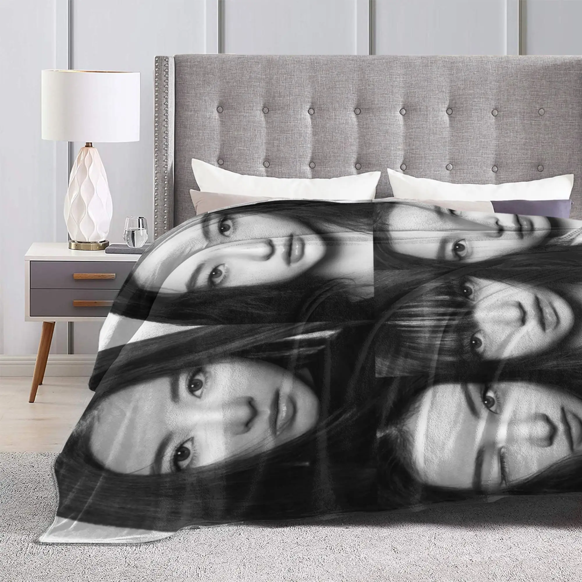 مريحة meovv kpop k-pop الفتيات مجموعة بطانية الاشياء ديكور المنزل رمي بطانية فائقة النعومة المخملية للخارجية #6