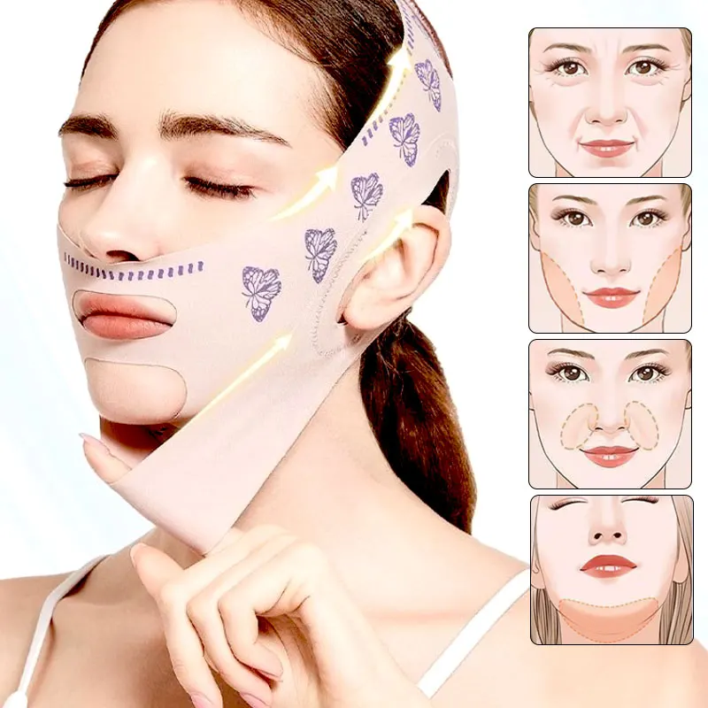 V Line Shaper Chin Cheek Lift Up Belt Anti Wrinkle Strap Face Slimming Bandage Women Face Lifting Facial Beauty Skin Care Tools