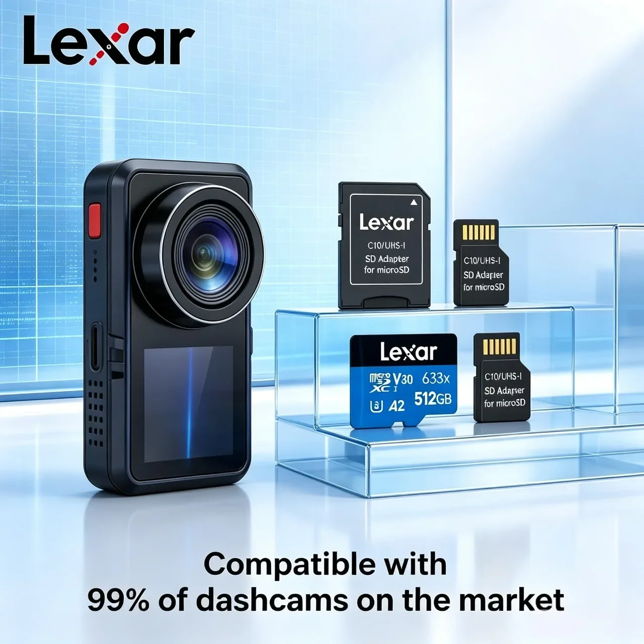 Lexar TF MicroSD Memory Card with 100MB/s Read Speed (633x) Class 10 U1 V10 A1 High-Speed Flash Card Long-Lasting Stability