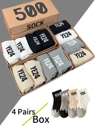 4 paia di calzini da uomo Low Tube Match basket Fuzzy Letter Printing, Flame Splicing Socks uomo donna Fashion Socks regali per uomo