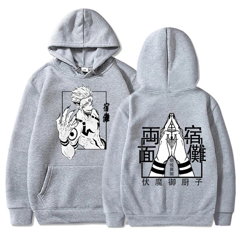 New Fashion Men Women Hoodies Anime Ryomen Sukuna Printed Sweatshirt Autumn Winter Casual Long Sleeve Hooded Tops