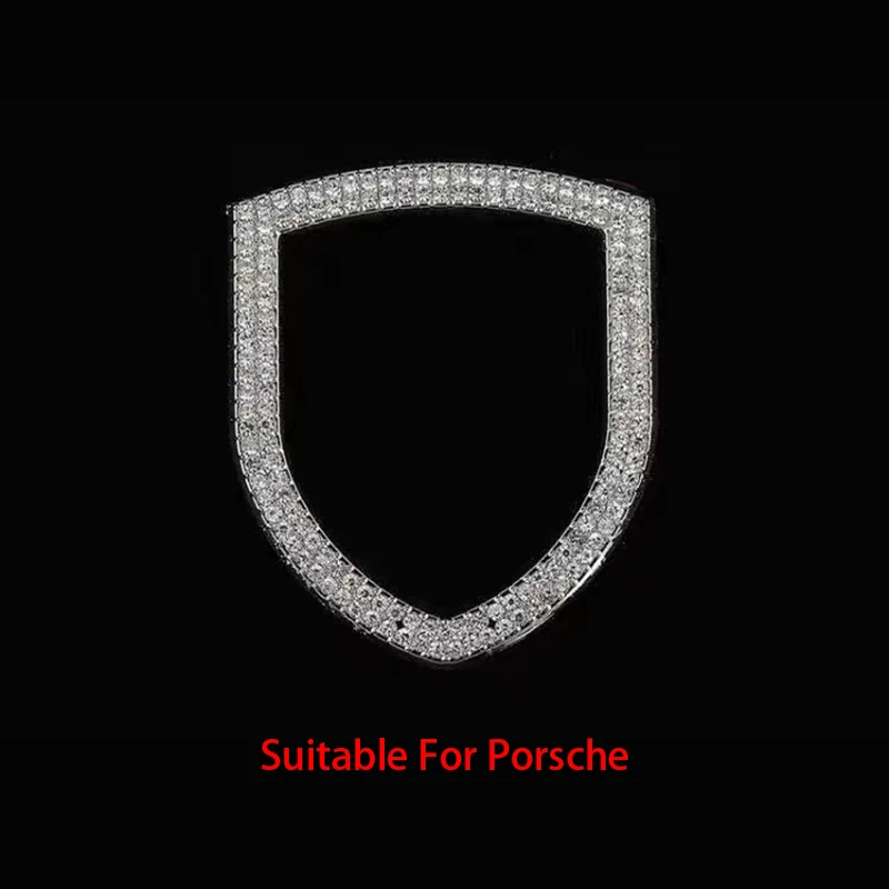 Car Steering Wheel Emblem Logo Diamond Decoration Sticker Auto Decor 3D Bling Rhinestone Decal Car Styling Interior Accessories