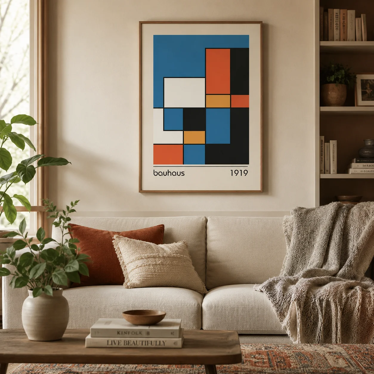 Bauhaus Art No21 Poster,Canvas Wall Print,High‑Grade Home Decoration Artwork for Bedroom,Living Room,Office & Interior Space