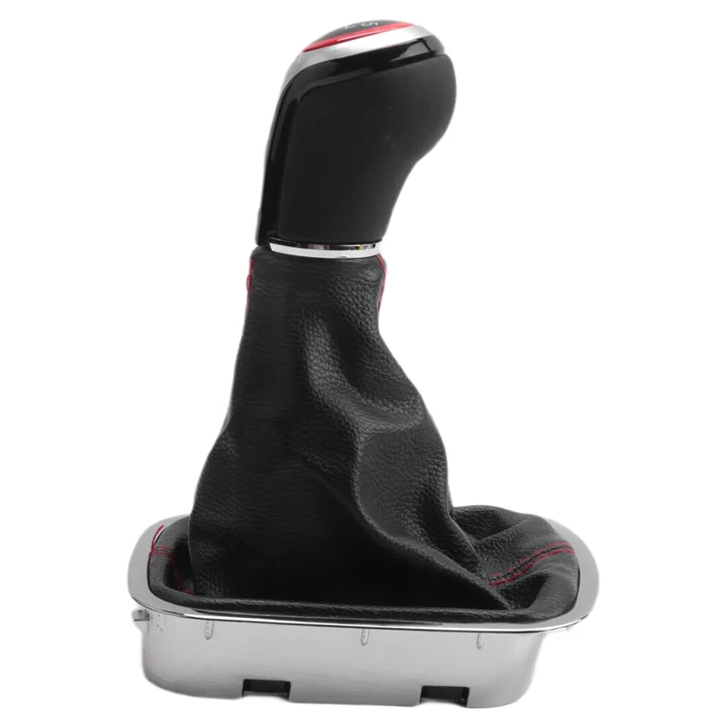 مقبض ناقل الحركة على الطراز الرائد لسيارة VW Polo 6R 6C Hatchback Sedan 2011-2019 مقبض تغيير المستوى مع غطاء أحذية الجراب