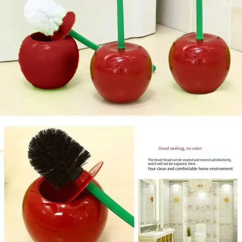 Cherry Clean Wc Cleaner for Bathroom, Cherry Toliet Accessories, Dead Space Cleaning, Bathrooms and Home Toilet Brush