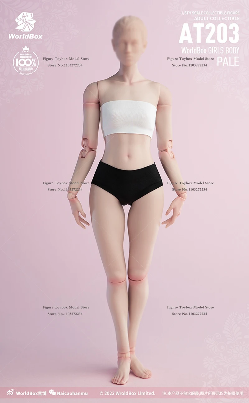 شاحب تان Worldbox AT203 1/6 الفتيات الجسم نموذج مرن Worldbox اللعب ملحق هدايا ل 12 "أنثى عمل الشكل الديكور