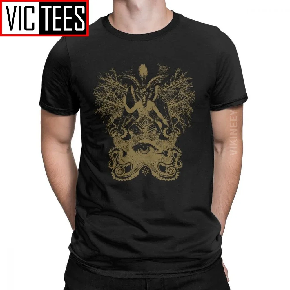 

Men's Baphomet T Shirt Satan Devil Lucifer Worship Cotton Clothes Fun O Neck 3D Print T-Shirt Oversized