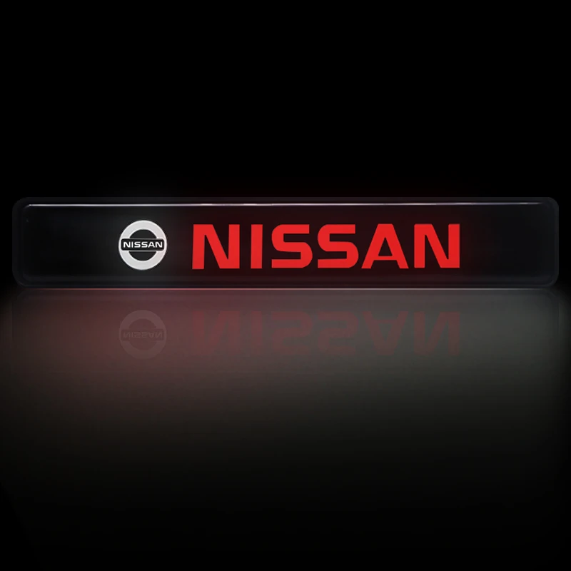 Car Front Hood Grille Emblem LED Light Grill Decorative Lights For Nissan Qashqai X J10 Trail Tiida Juke Teana Pulsar Altima