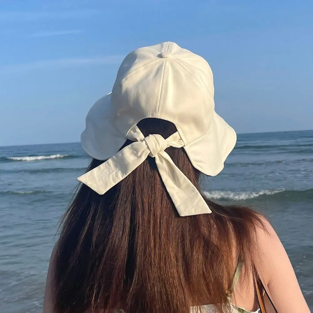 

Women Sunscreen Hats Foldable UV Protection Hat Windproof Breathable Bucket Cap Adjustable Dome Wide Brim Hat Beach