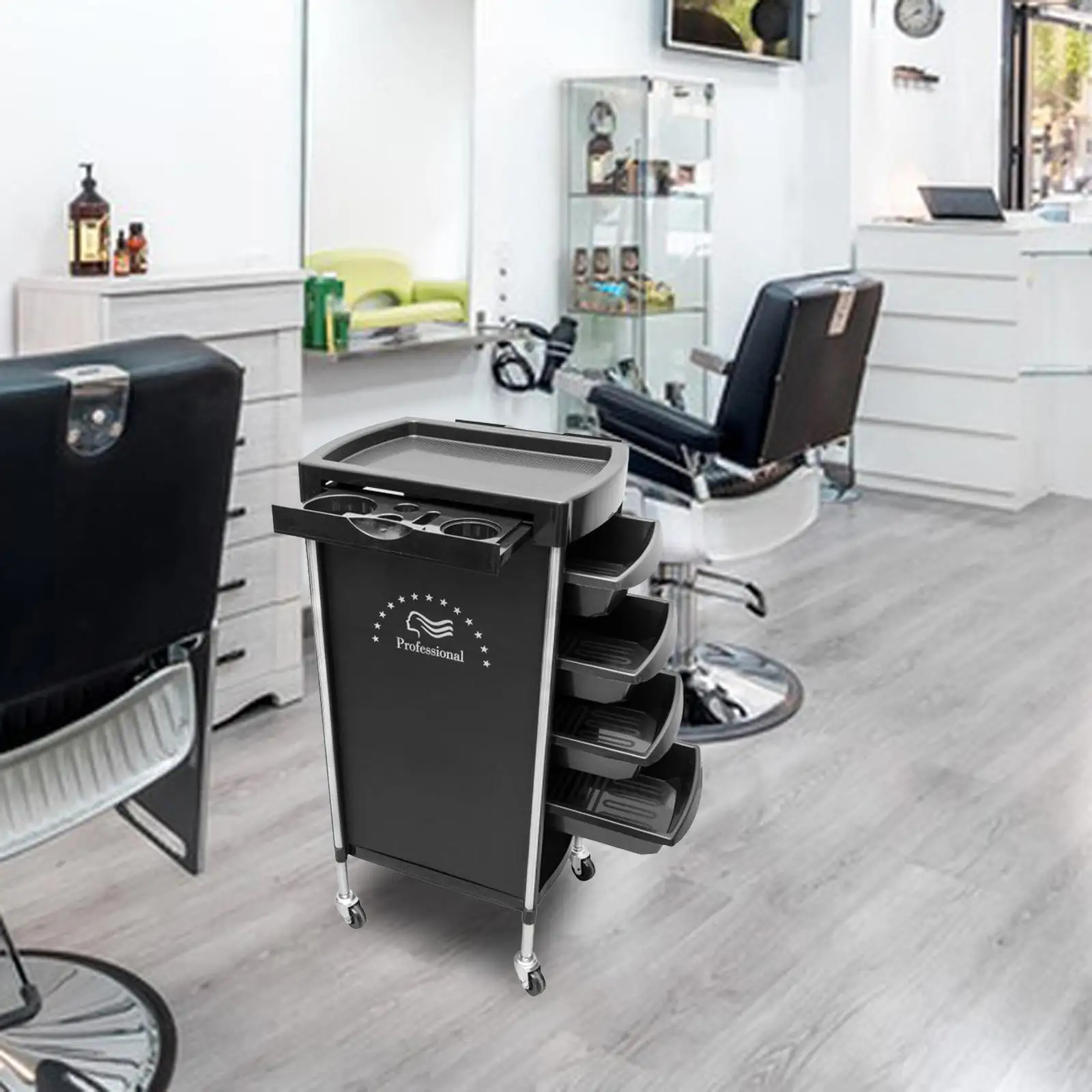 Ruchomy Rolling wózek ogólnego przeznaczenia, Salon Rolling organizatorzy z kołami, jeżdżący koszyk dla Salon stylista fryzjer Rack Tool