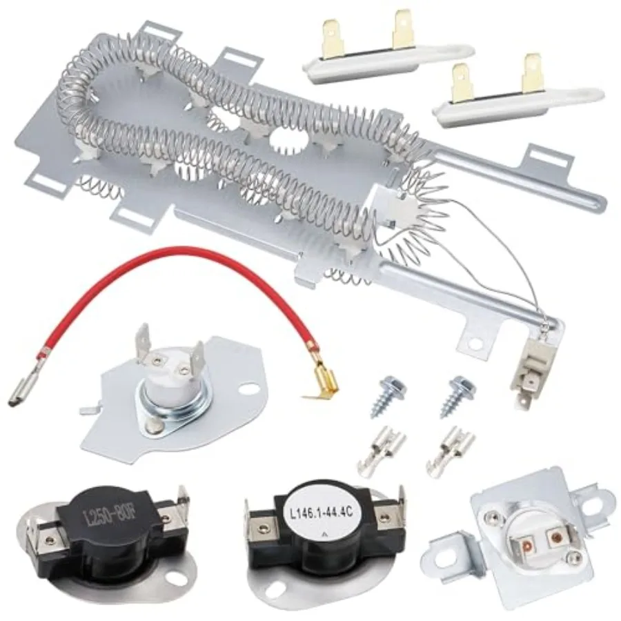 

Dryer Heating Element Kit Fit for Whirlpool WED7300XW0 WED70HEBW0 WED9200SQ0 WED9150WW1 WED9550WW1 WED7800XW0 WED8300SW0 WED920