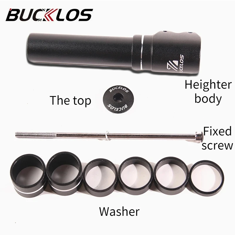 BUCKLOS Bicycle Stem Extender 115mm 180mm 210mm Bike Fork Handlebar Raise Adjustable Road MTB Stem Extension Adapter Bike Part