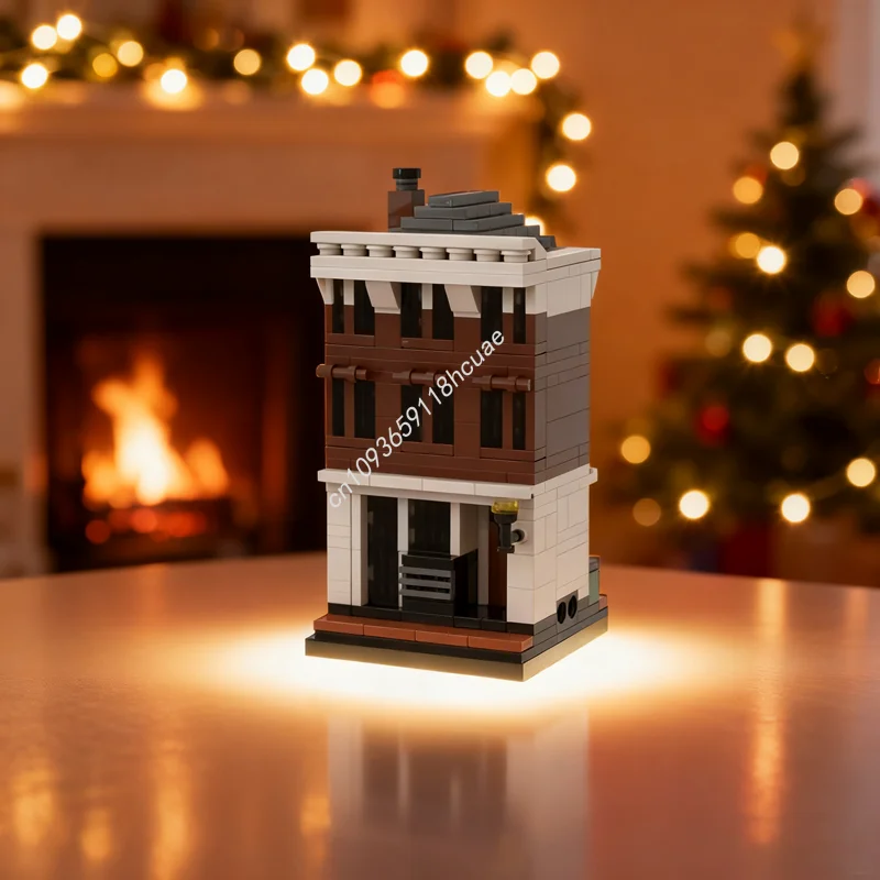 

327 шт. MOC микромасштаб Amsterdam магазин создана модель строительные игрушки блоки сборка DIY образование рождественские подарки кирпич дети