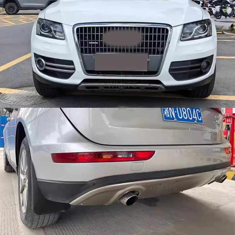 

Fit For Audi Q5 2009 2010 2011 2012 Stainless Steel Front+Rear Bumper Diffuser Bumpers Lip Protector Guard Skid Plate