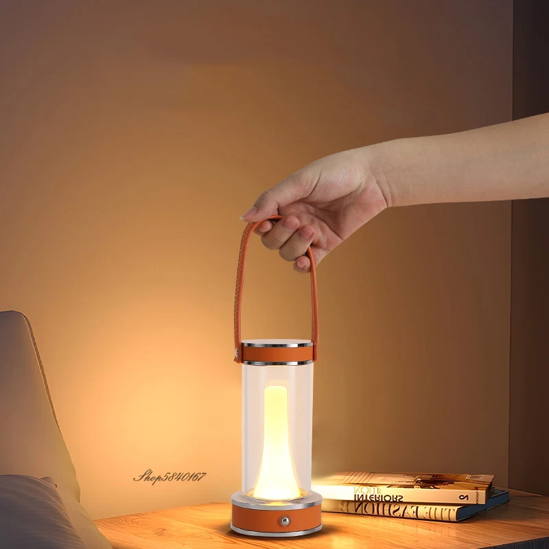 

Classic AcrylicTouch Sensor LED Table Lamps Rechargeable Desk Lamp 3 Colors Creative Ambient Light Bar Room Decor Night Light