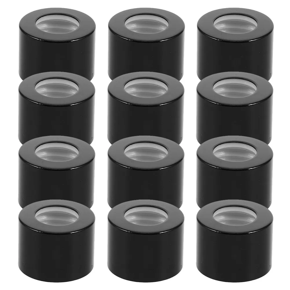 20Pcs Black Diffuser Bottle Caps Replacement Stoppers for Glass Perfume Jars DIY Fragrance Decor Thick Material Easy Install