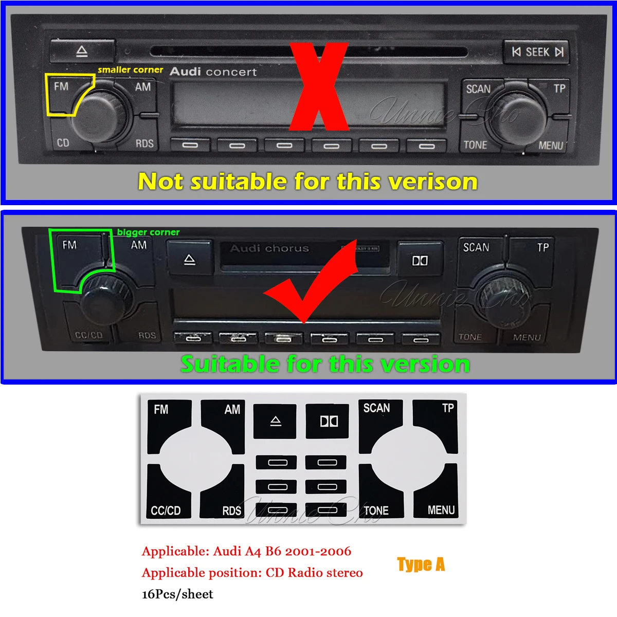 For Audi A4 B6 B7 Repair Sticker 2000 To 2008 Power Window Switch Button Repair Kit For Dashboard Panel ESP Alarm Climate Button