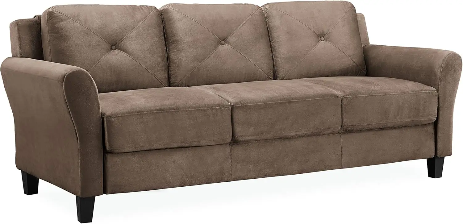 Solutions Harrington Rolled Arms Sofa, 80.3"W x 31.5"D x 32.7"H, Dark Gray