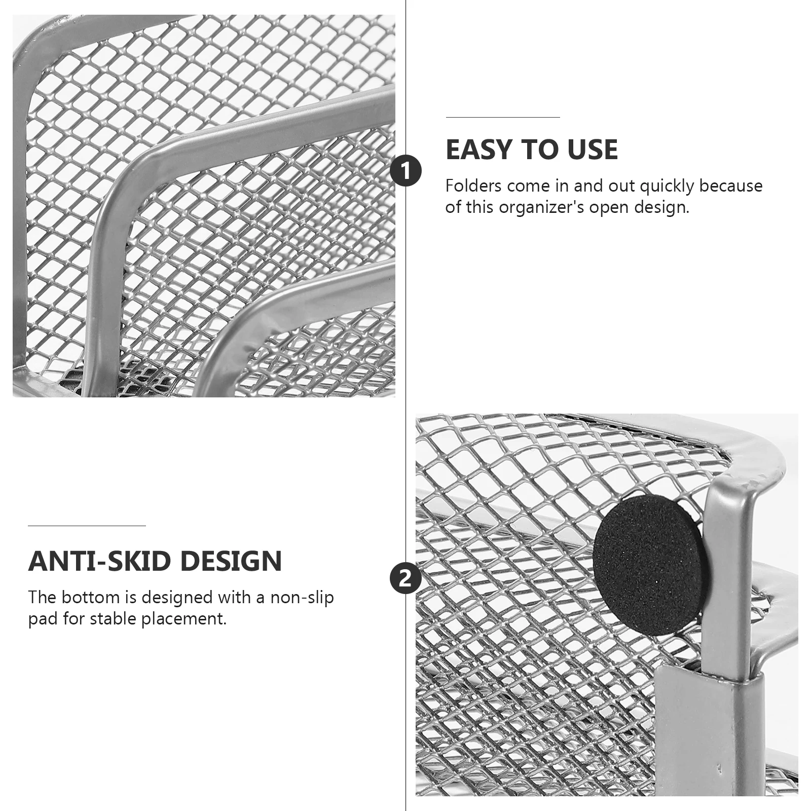 

Sturdy Metal Mesh Document Free Standing Book Holder Desktop Magazine Organizer Office Supplies Decorative Book Shelf Iron