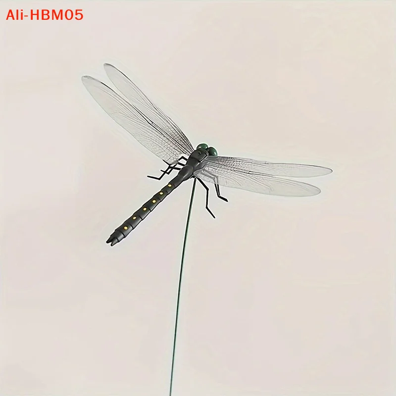 (HB05)Yard Outdoor Mosquito Repellent Simulation Stick Dragonfly Rope Repellent Artifact Dragonfly Stakes Plant Lawn Decor