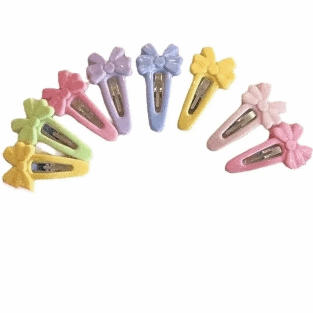 8/16 pcs/set Sweet Plastic Bangs Hairpin Flower Light Pink Multicolor Bownot Hair Clips Cute Candy Color Hair Barrettes Women