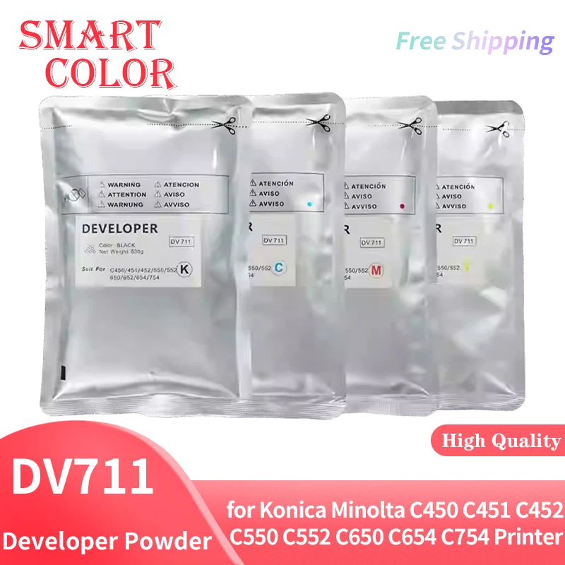 1PCS DV711 DV 711 Developer Toner Powder For Konica Minolta Bizhub C450 C451 C452 C550 C552 C650 C654 C754 C654e C754e Printer