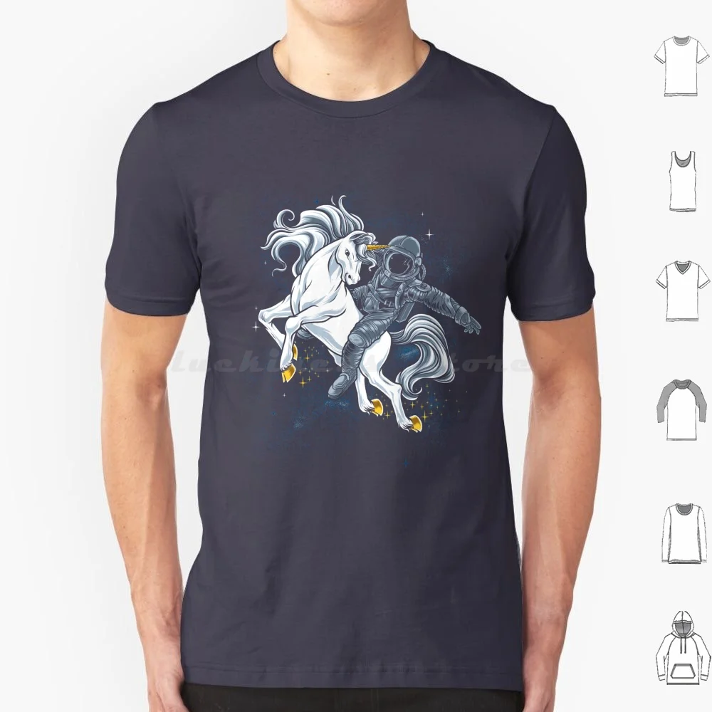 Space Rodeo T Shirt 6xl Cotton Cool Tee Spaceman Astronaut Cosmonaut Rodeo Unicorn Horse Space Galaxy Intergalactic Stars Scifi