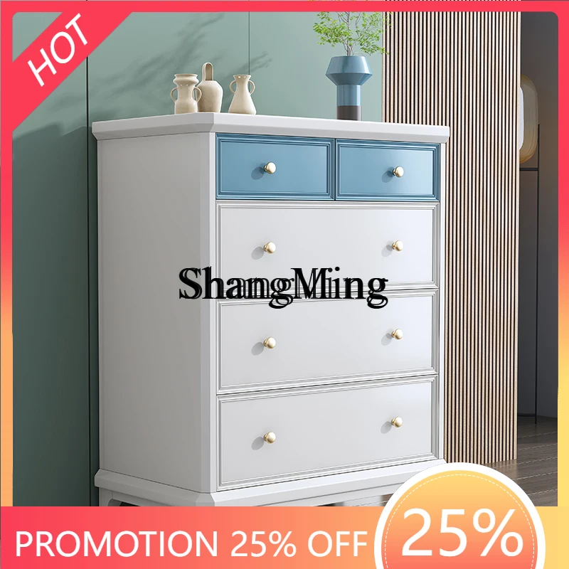 FG good-looking  solid wood light luxury living room room bedside master bedroom cabinet locker storage drawer cabinet