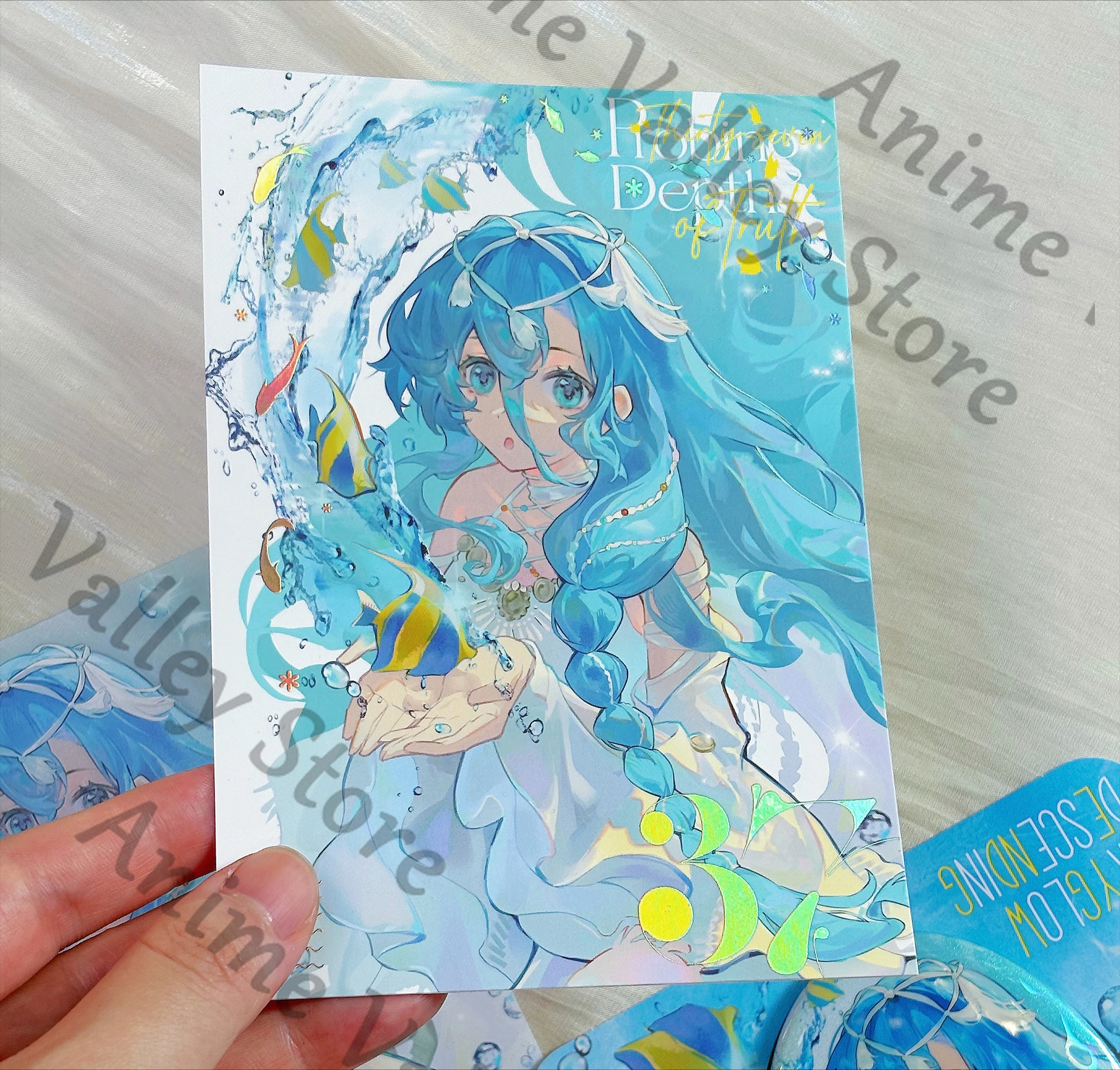 

Anime Reverse:1999 37 Cosplay Foil Stamping Oval Badge Emblem Cartoon Brooch Transparent Card Postcard Cards Bookmark Xmas Gift