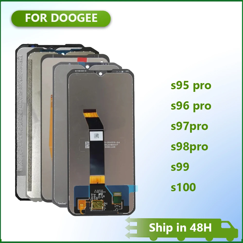 LCD Screen For DOOGEE S95 S96 S97 S98 Pro S99 S100 LCD Display Touch Screen Panel Digitizer Assembly Replacement Full Screen