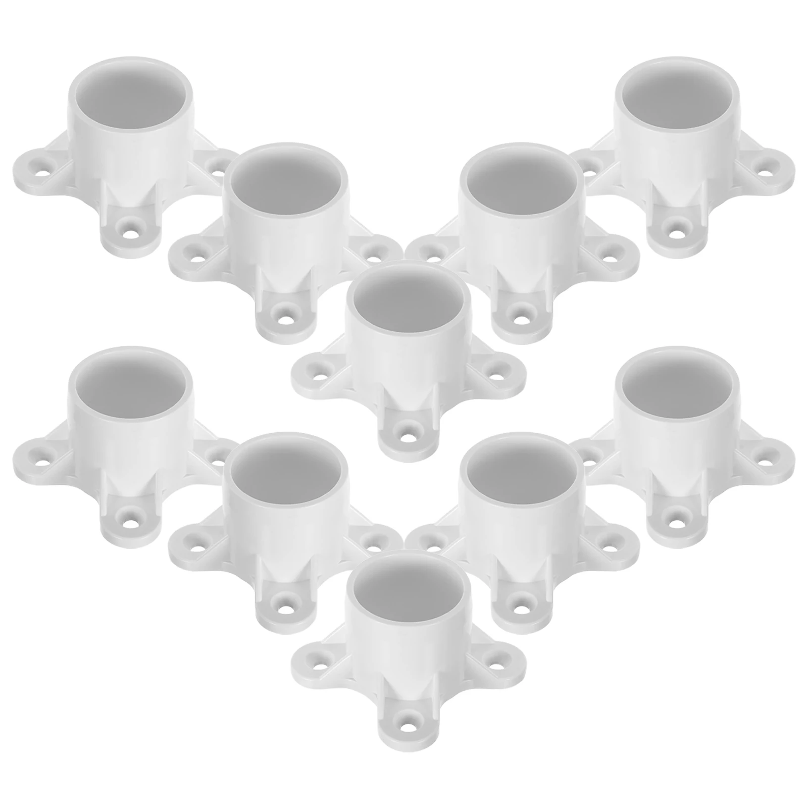 

4pcs Pvc Pipe Flange Fitting Table Leg Cap Furniture Screw Caps Rod Holder Flange End Cap Fixings For Table Legs Shelf Fittings