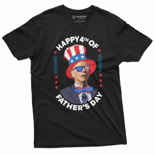 Men's Funny Anti Biden Happy 4th of Father's day shirt Political Joe Biden Tee