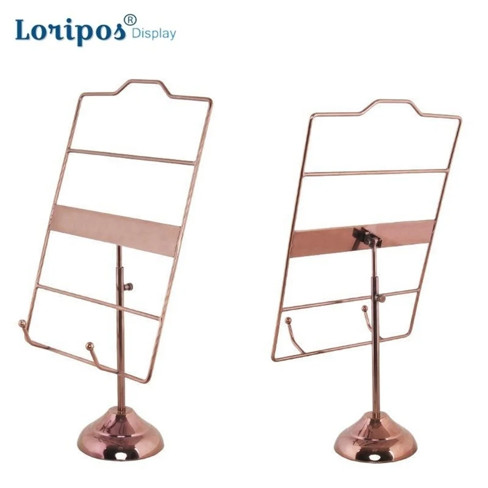 Store Shop Window Display Fixture Metal Coat Rack T Shirt Stand Desk Table Shirt Bracket Exhibition Shelf Gold