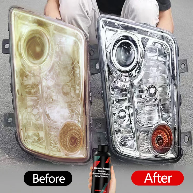 Car Light Restorative Liquid Removing Oxidation Dirt Portable Headlight Repair Polish Liquid For Car Headlight Restoration