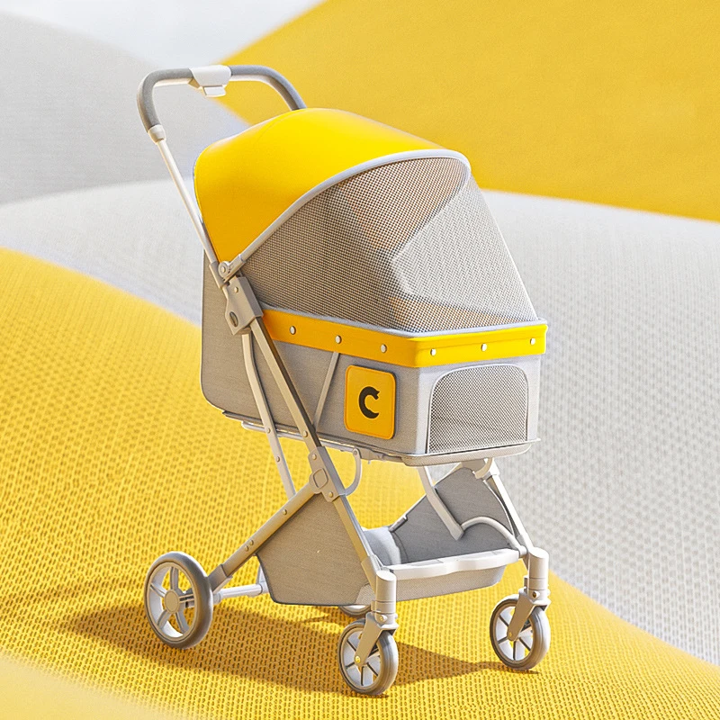 Manufacturer Wholesale Stroller, Foldable Breathable Travel, Portable Dog Pet Stroller, Lightweight Durable Design