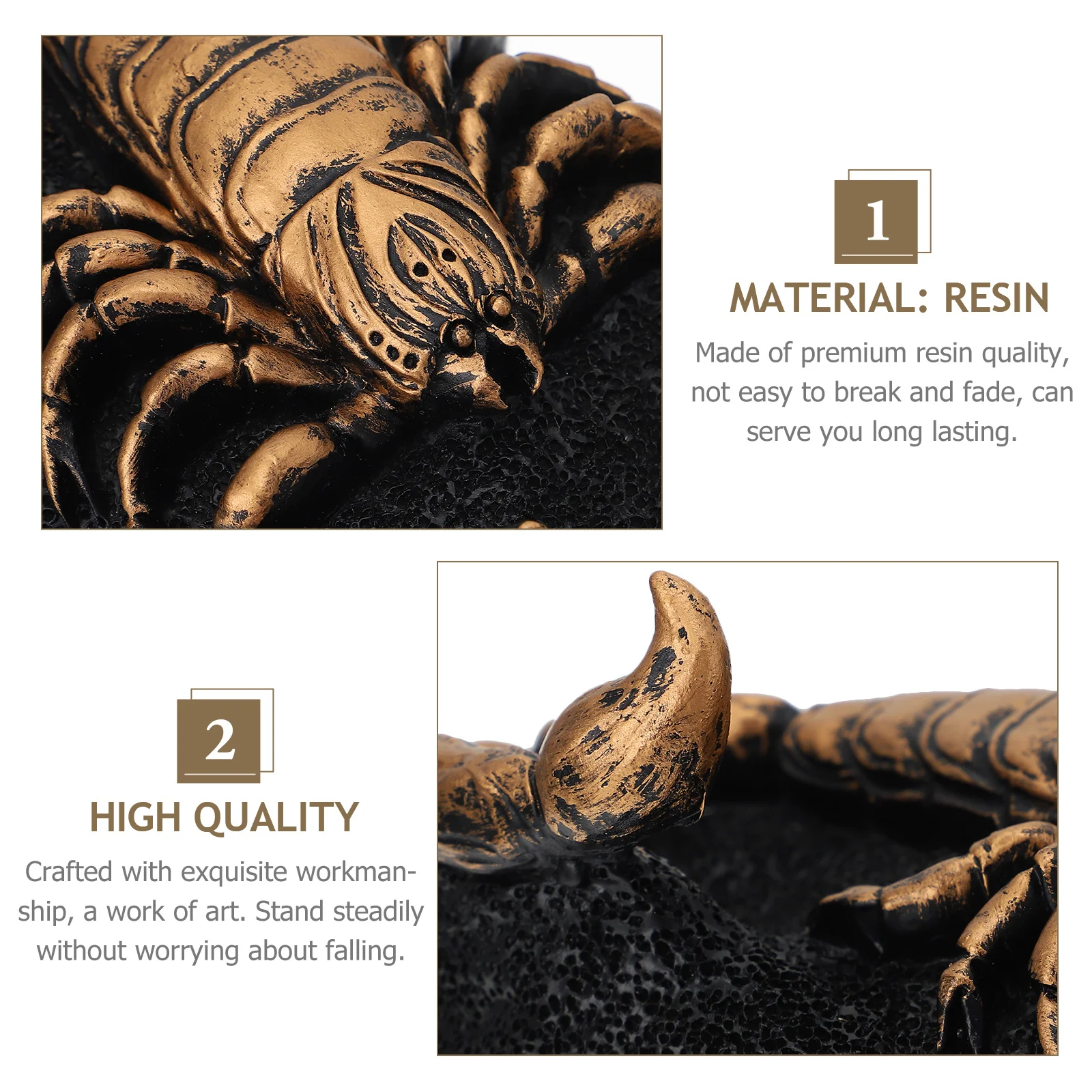 

Resin Scorpion Statue Holder Sphere Globe Stone Decoration Crafts Exquisite Workmanship Halloween Party Decor Sphere Support