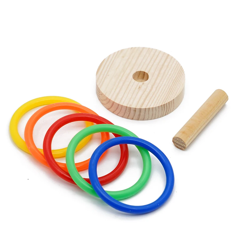 Papegaai Vogel Speelgoed Kleurrijke Ringen Puzzel Ferrule Speelgoed Mini Grappige Ferrule Training Intelligentie Speelgoed Interactief Spel Vogel Benodigdheden