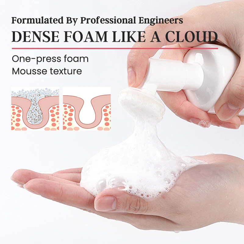 Microbiome Balance Face Wash Set - Mousse Foaming Cleanser Creamy Hydrating Facial Wash for All Skin Types