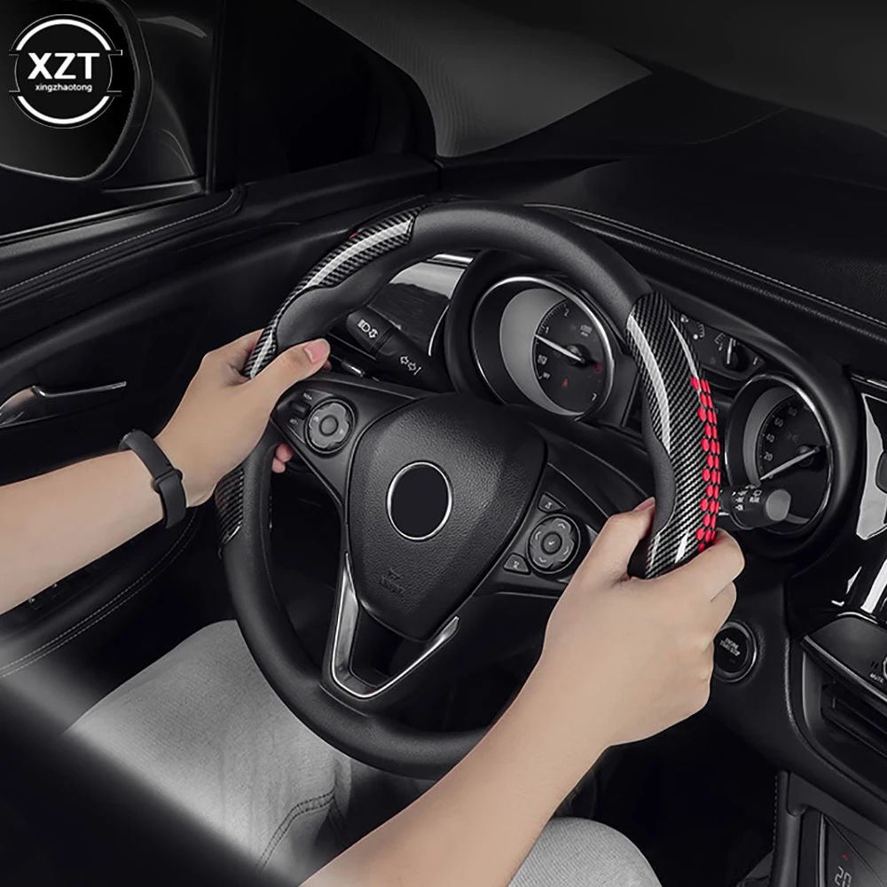 2pcs/set Car Steering Wheel Cover Anti-slip Silicone Steering Protection Accessories Universal Steer Wheel Booster Cover For Car