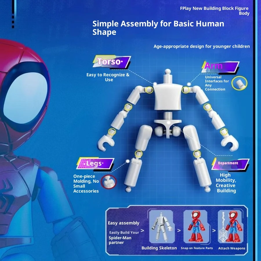 En Stock véritable Blokees Marvel Spidey incroyable ami Spider-Man Miles Ant-Man Anime Figure figurine modèle Collection jouets
